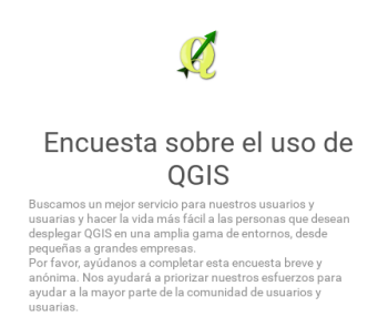 Encuesta sobre el uso de QGIS