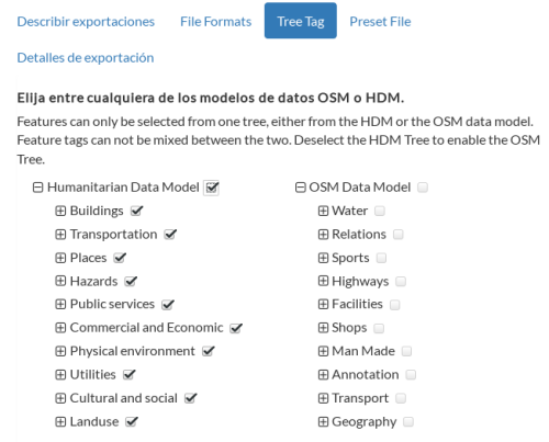 Crear una zona elegida para exportar los datos OSM