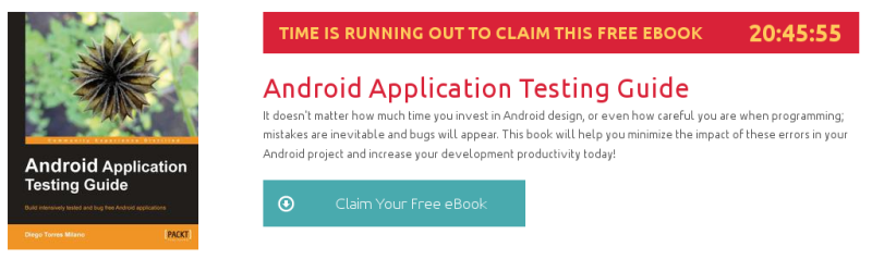 Android Application Testing Guide, ebook gratuito disponible durante las próximas 20 horas