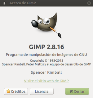 Gimp 2.8.16 en Ubuntu 14.04.3 LTS