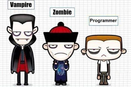 La similitud de un Vampiro, Zombie y Programador