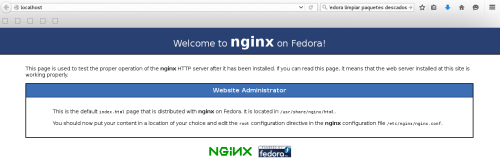 Nginx servidor web en Fedora 23