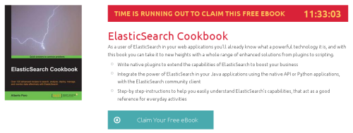 ElasticSearch Cookbook, ebook gratuito disponible durante las próximas 11 horas