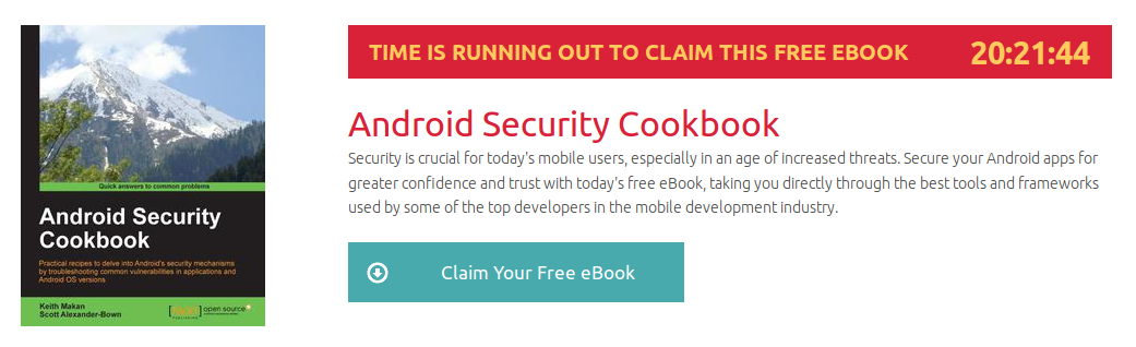 Android Security Cookbook, ebook gratuito disponible durante las próximas 20 horas