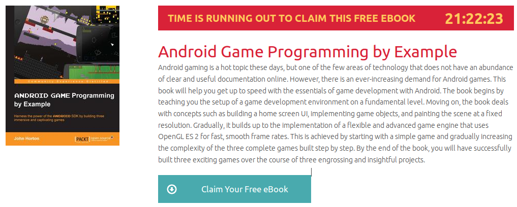 Android Game Programming by Example, ebook gratuito disponible durante las próximas 21 horas
