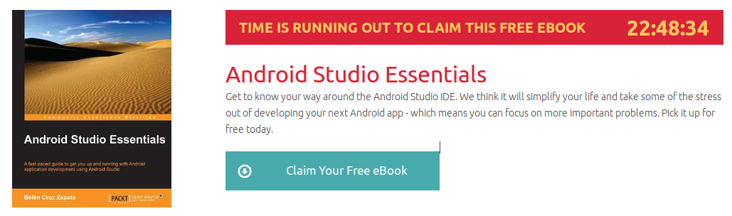 Android Studio Essentials, ebook gratuito disponible durante las próximas 22 horas