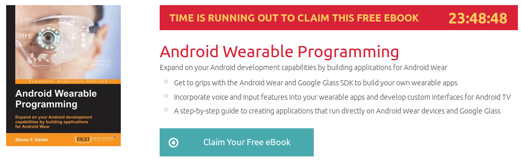 Android Wearable Programming, ebook gratuito disponible durante las próximas 23 horas