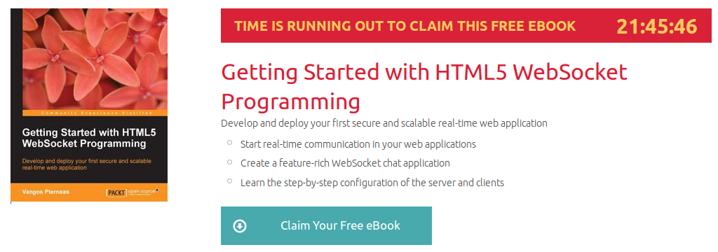Getting Started with HTML5 WebSocket Programming, ebook gratuito disponible durante las próximas 21 horas