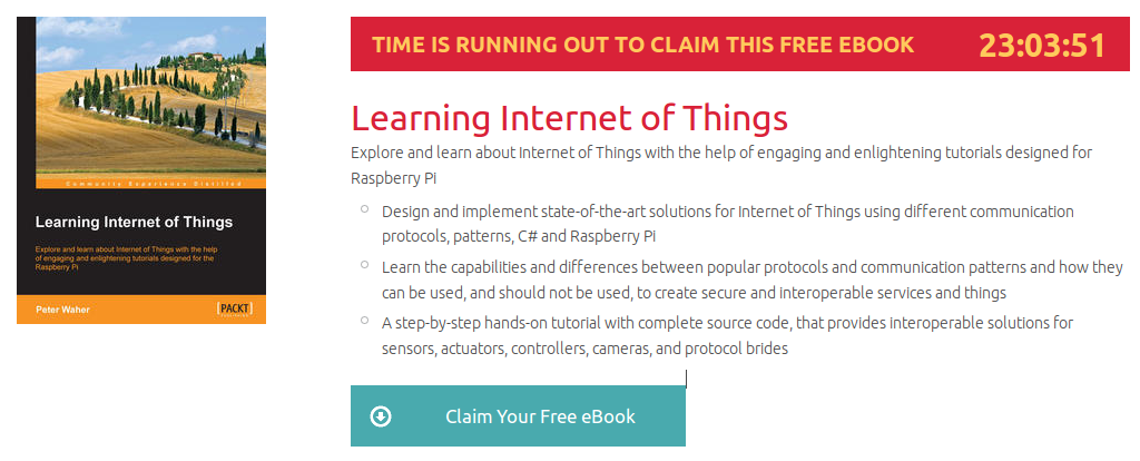 Learning Internet of Things, ebook gratuito disponible durante las próximas 23 horas