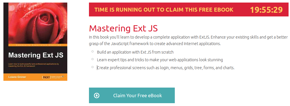 Mastering Ext JS, ebook gratuito disponible durante las próximas 19 horas