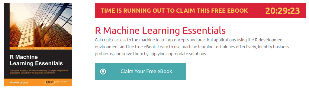 R Machine Learning Essentials, ebook gratuito disponible durante las próximas 20 horas