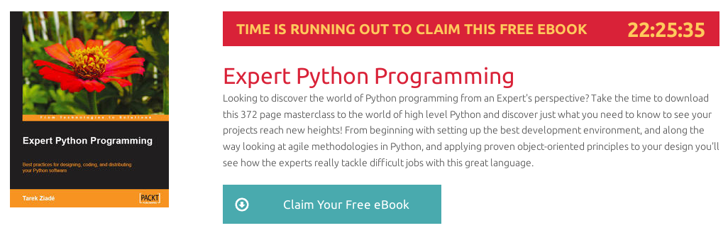 Expert Python Programming , ebook gratuito disponible durante las próximas 22 horas