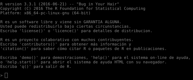 Lenguaje R en Ubuntu 16.04 LTS
