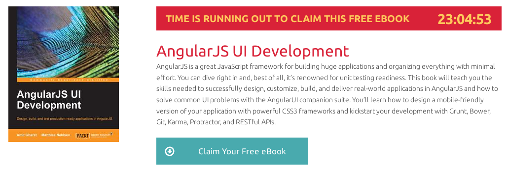 AngularJS UI Development, ebook gratuito disponible durante las próximas 23 horas