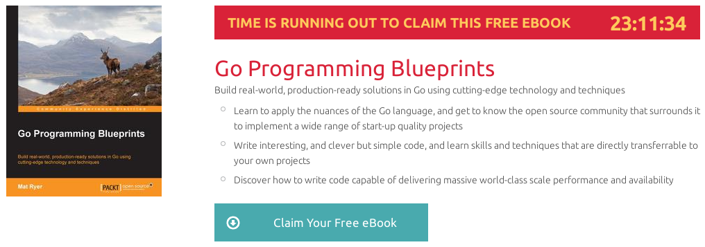 Go Programming Blueprints, ebook gratuito disponible durante las próximas 23 horas