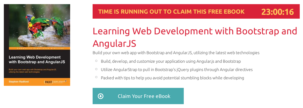 Learning Web Development with Bootstrap and AngularJS, ebook gratuito disponible durante las próximas 22 horas