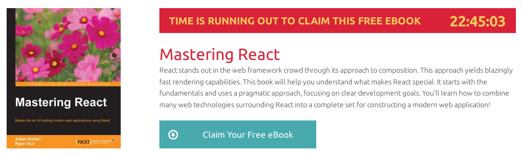 Mastering React, ebook gratuito disponible durante las próximas 22 horas