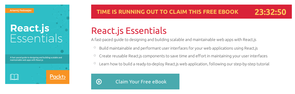 React.js Essentials, ebook gratuito disponible durante las próximas 23 horas