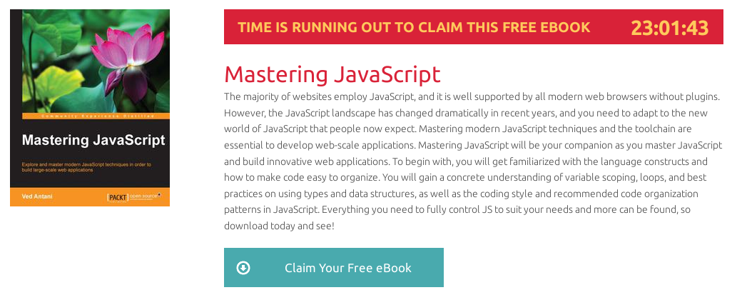 Mastering JavaScript, ebook gratuito disponible durante las próximas 22 horas
