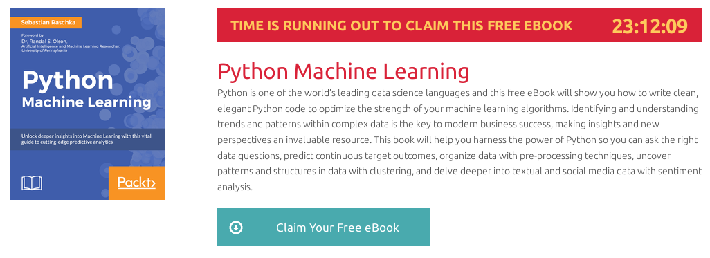 Python Machine Learning, ebook gratuito disponible durante las próximas 23 horas