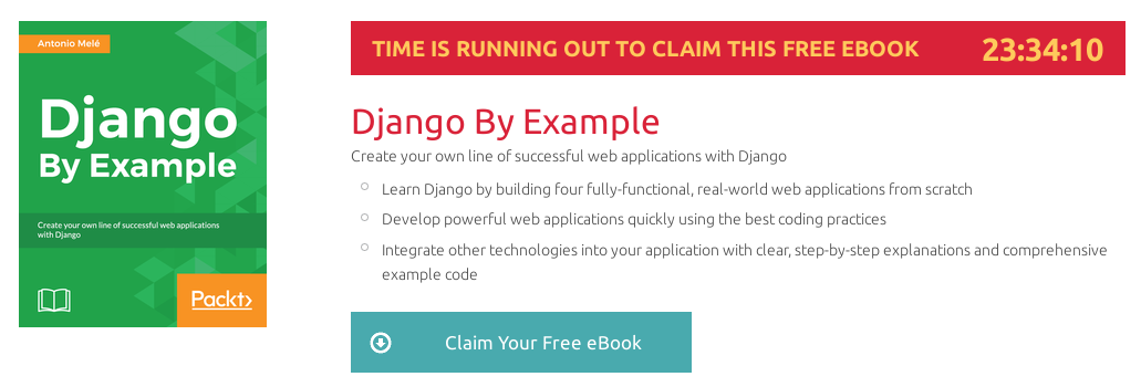 Django By Example, ebook gratuito disponible durante las próximas 23 horas