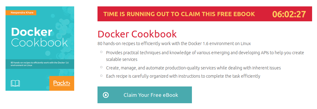 Docker Cookbook, ebook gratuito disponible durante las próximas 6 horas