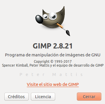 Gimp 2.8.21 en Ubuntu Xenial 16.04 LTS