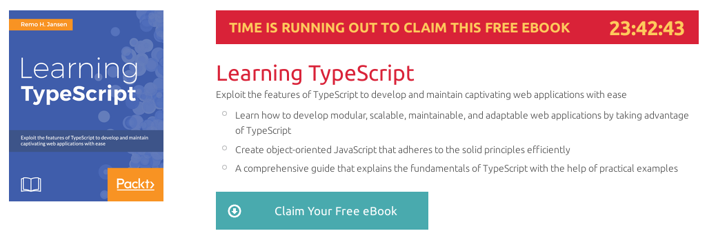 Learning TypeScript, ebook gratuito disponible durante las próximas 23 horas