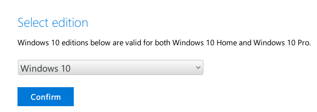 Descargar Windows 10 del sitio oficial de Microsoft