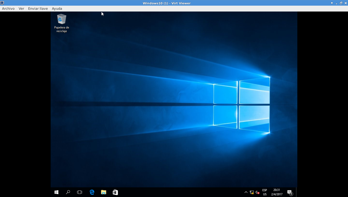Windows 10 en KVM