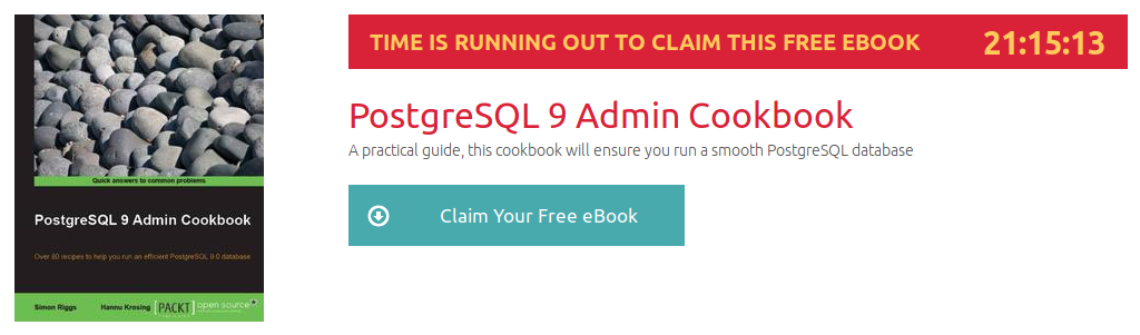 PostgreSQL 9 Admin Cookbook, ebook gratuito disponible durante las próximas 21 horas