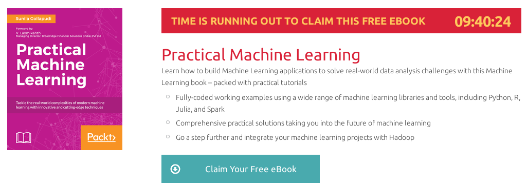 Practical Machine Learning, ebook gratuito disponible durante las próximas 9 horas