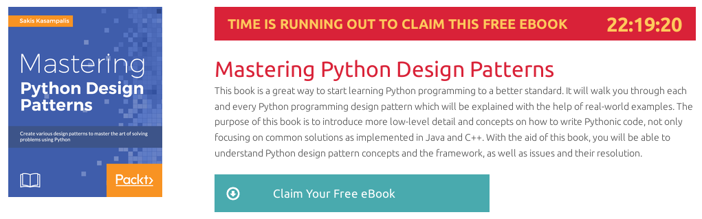 Mastering Python Design Patterns, ebook gratuito disponible durante las próximas 22 horas