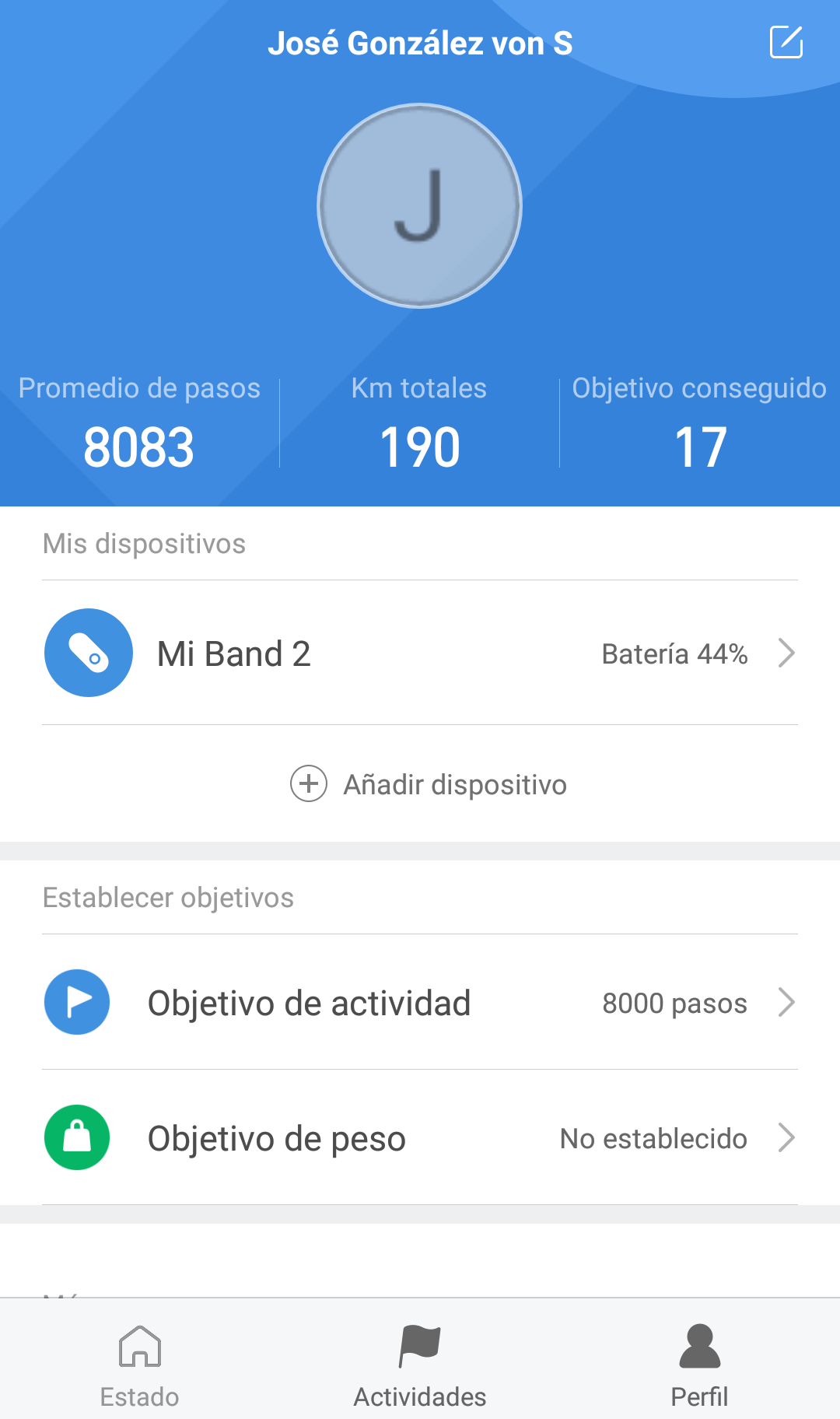 Mi Fit 3.0.3 para el Xiaomi Mi Band 2