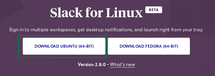 Descargar Slack de 64 bits para Linux