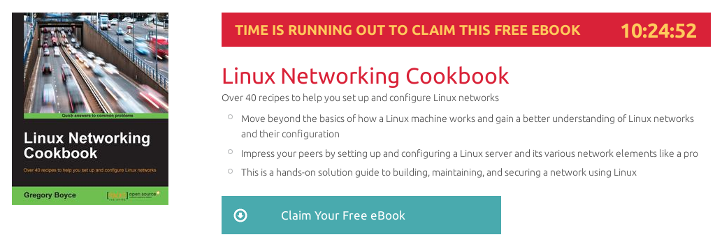 Linux Networking Cookbook, ebook gratuito disponible durante las próximas 10 horas