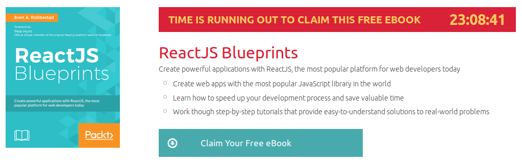 ReactJS Blueprints, ebook gratuito disponible durante las próximas 23 horas