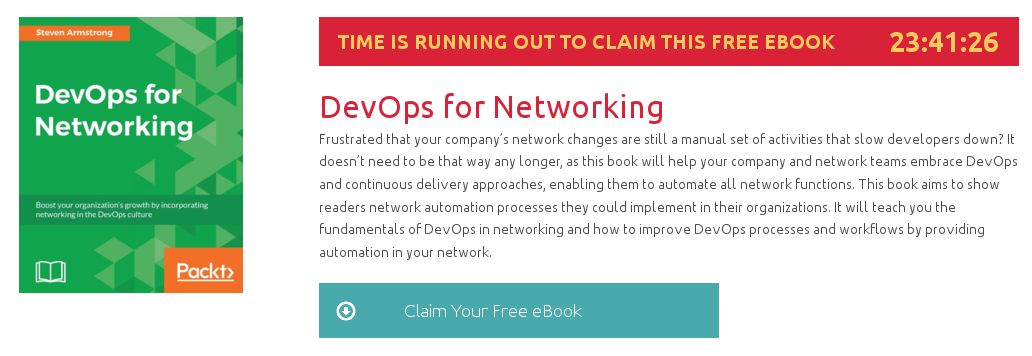 DevOps for Networking, ebook gratuito disponible durante las próximas 23 horas