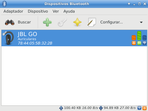Dispositivos bluetooth en Debian Stretch
