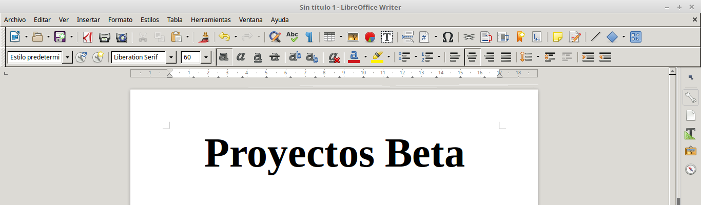 LibreOffice 5.4.3 en Linux Mint 18.2 Sonya de 64 bits