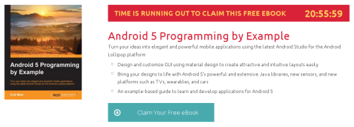 Android 5 Programming by Example, ebook gratuito disponible durante las próximas 20 horas