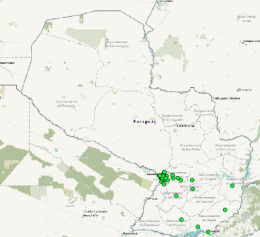 Mapa mostrando accesos gratuitos de internet en Paraguay (imagen destacada)