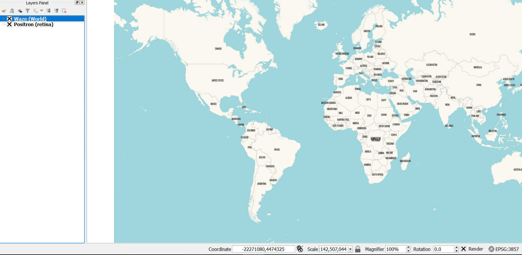 QuickMapServices en QGIS - mapa Waze