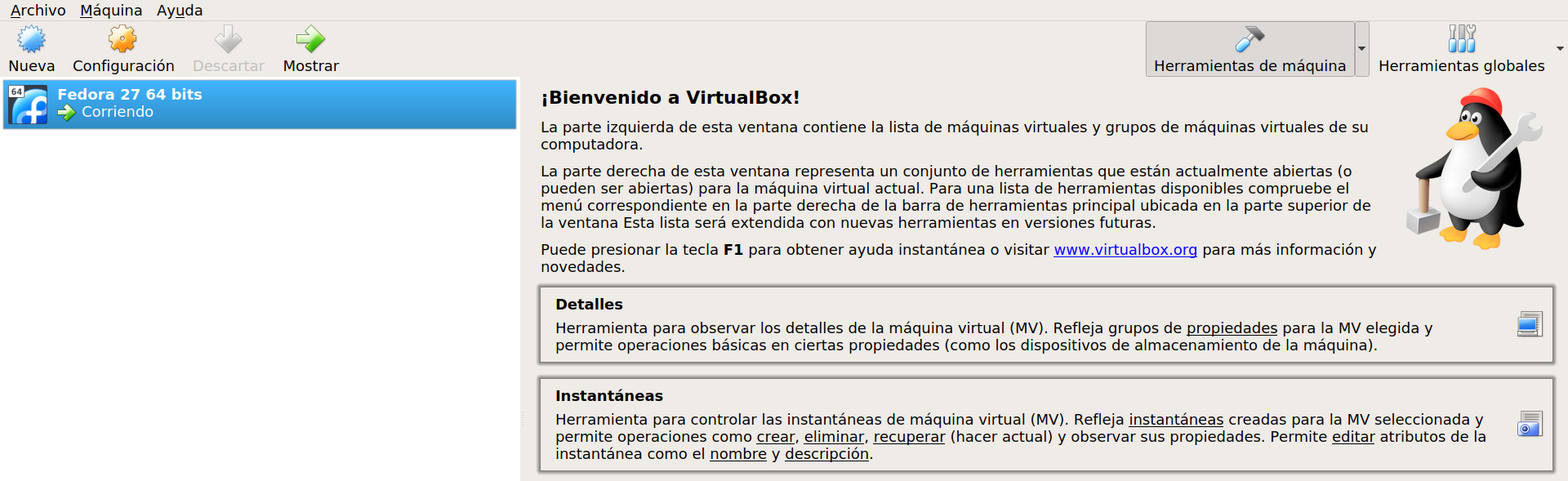 VirtualBox 5.2 en Ubuntu Xenial Xerus16.04 LTS