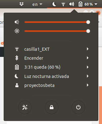 Modo nocturno en Ubuntu 18.04 LTS Bionic Beaver