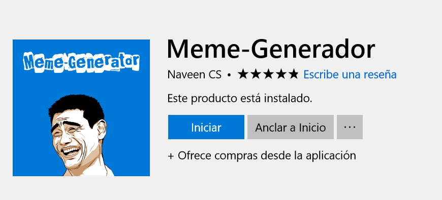 Meme Generator en Microsoft Store