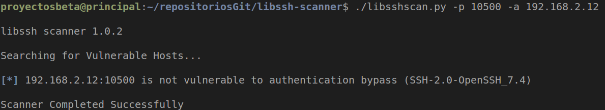 Scannear la vulnerabilidad de LibSSH