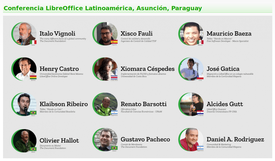 Panelistas Conferencia LibreOffice Latinoamérica