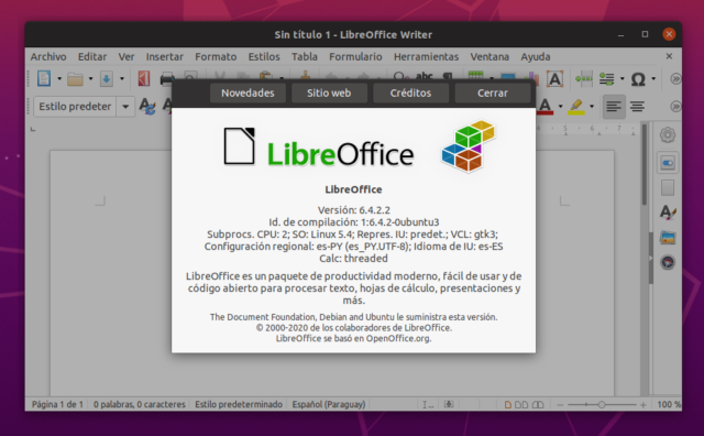 Libre Office Ubuntu 20.04 LTS