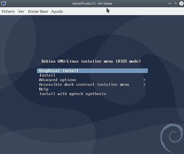 Máquina virtual KVM - Debian Buster